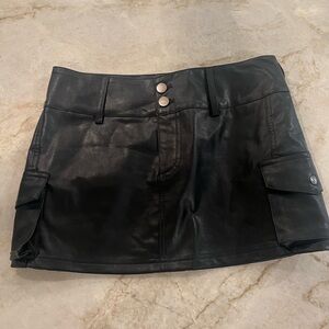 Princess Polly black leather skirt. Worn once.